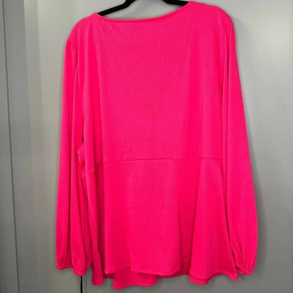 NWT Ava & Viv Long Sleeve Blouse Sweetheart Knit Top Size 4X - Picture 3 of 6
